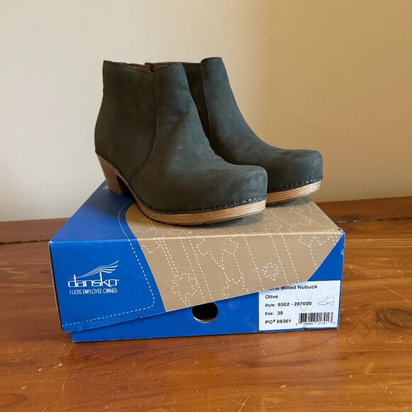 Dansko Maria Boot Olive, Size 38 - Picture 1 of 5